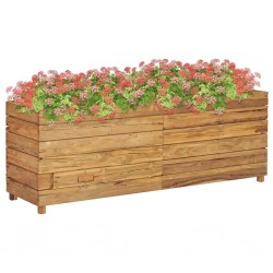 Sonata Повдигната леха, 150x40x55 см, рециклиран тик и стомана - Ghivece, jardiniere