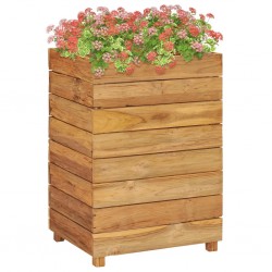Sonata Повдигната леха, 50x40x72 см, рециклиран тик и стомана - Ghivece, jardiniere