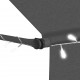 Sonata Ръчно прибиращ се сенник с LED, 100 см, антрацит