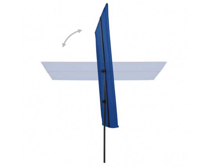 Sonata Градински чадър с алуминиев прът, 2x1,5 м, лазурносин