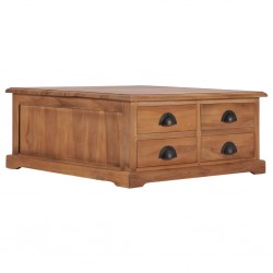 Sonata H Маса за кафе, 68x68x30 см, тиково дърво масив - Măsuțe de living