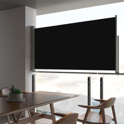 Sonata Прибираща се дворна странична тента, 80x300 см, черна - Copertine și umbrele