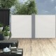 Sonata Прибираща се странична тента, кремава, 120x600 см