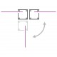 Sonata Прибираща се странична тента, кремава, 140x600 см