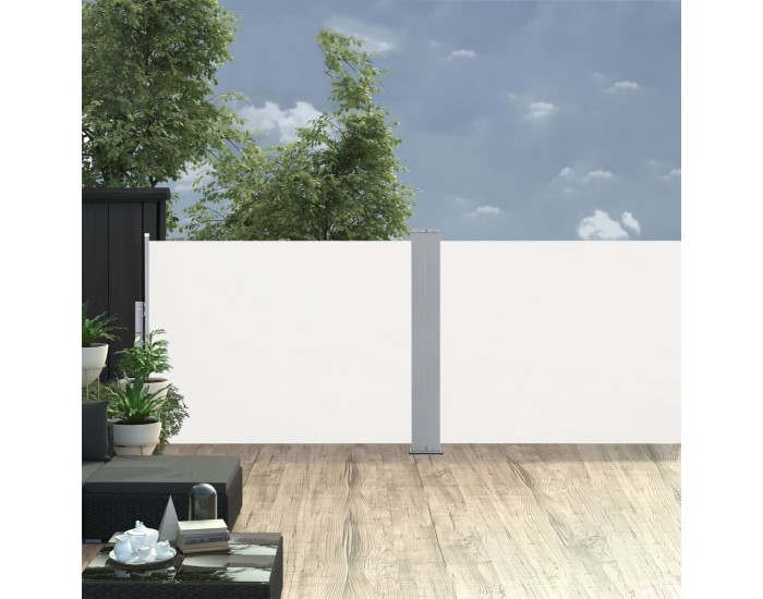 Sonata Прибираща се странична тента, кремава, 120x1000 см