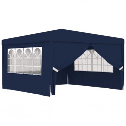 Sonata Професионална парти шатра със стени 4x4 м синя 90 г/м² - Construcții de exterior