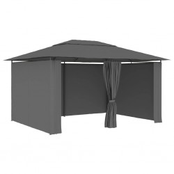 Sonata Градинска шатра със завеси, 4x3 м, антрацит - Construcții de exterior