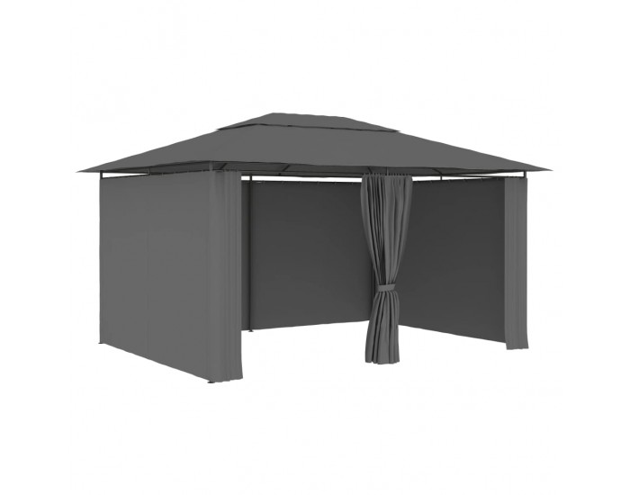 Sonata Градинска шатра със завеси, 4x3 м, антрацит