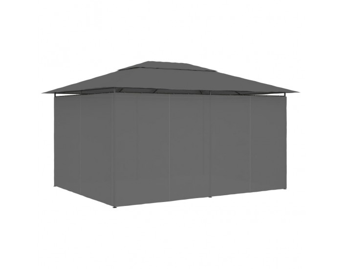 Sonata Градинска шатра със завеси, 4x3 м, антрацит
