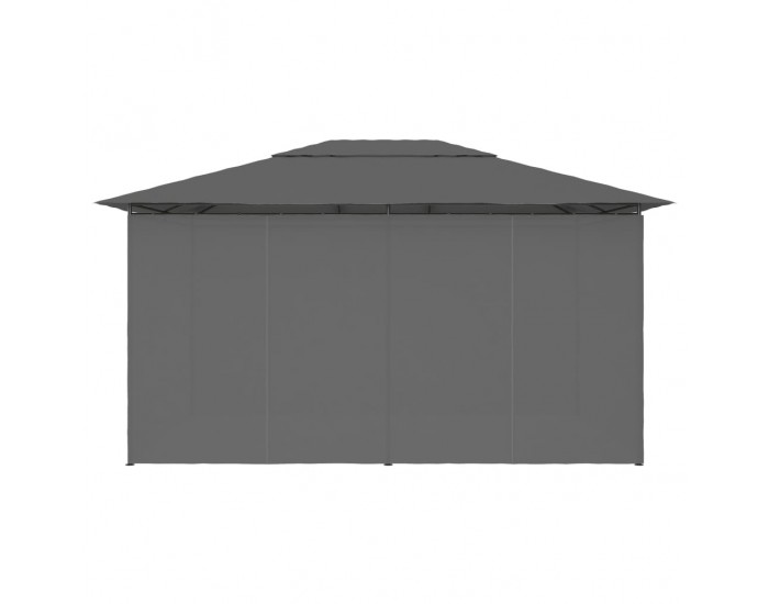 Sonata Градинска шатра със завеси, 4x3 м, антрацит