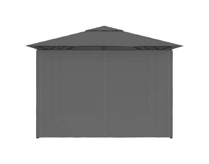 Sonata Градинска шатра със завеси, 4x3 м, антрацит