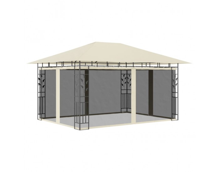 Sonata Шатра с мрежа против комари, 4x3x2,73 м, кремава, 180 г/м²