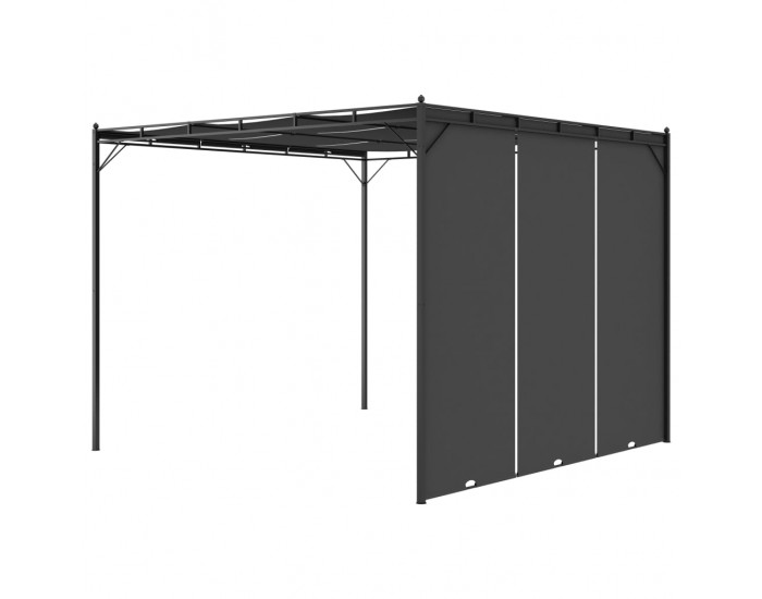Sonata Градинска шатра със странична завеса 3x3x2,25 м антрацит