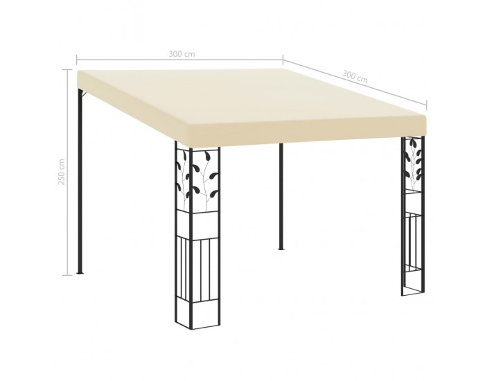 Sonata Шатра за стенен монтаж, 3x3x2,5 м, кремава
