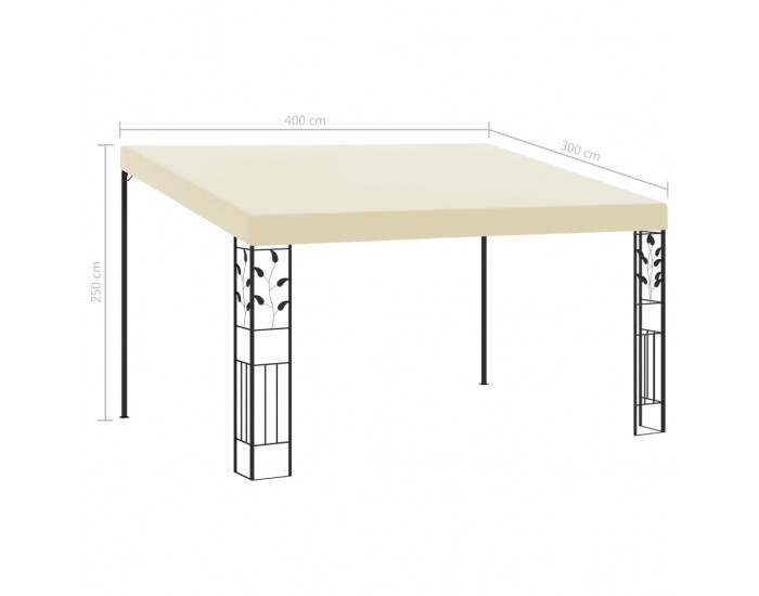 Sonata Шатра за стенен монтаж, 4x3x2,5 м, кремава