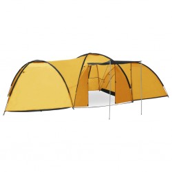 Sonata Палатка за къмпинг тип иглу, 650x240x190 см, 8-местна, жълта - Camping și turism