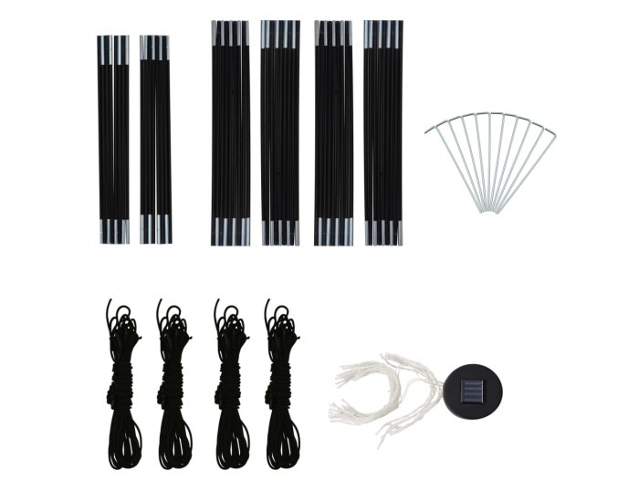Sonata Парти шатра с LED и 4 стени, 3,6x3,6x2,3 м, зелена