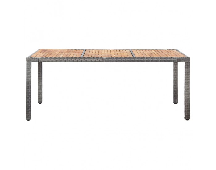 Sonata Set mobilier de exterior cu perne, 9 piese, gri, poliratan
