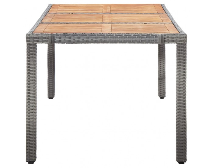 Sonata Set mobilier de exterior cu perne, 9 piese, gri, poliratan