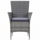 Sonata Set mobilier de exterior cu perne, 9 piese, gri, poliratan