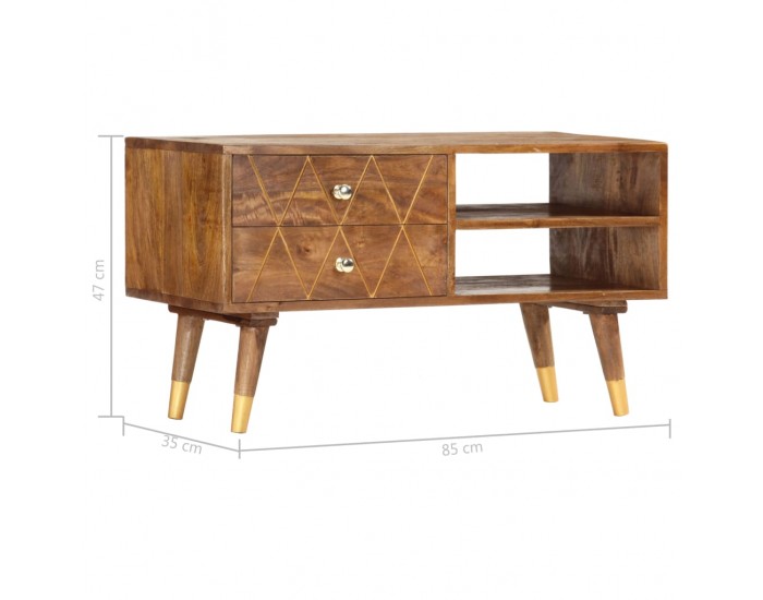 Sonata ТВ шкаф, 85x35x47 см, мангово дърво масив