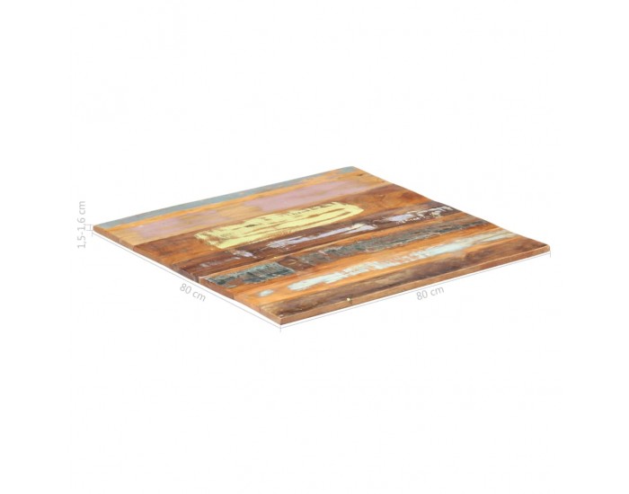 Sonata Квадратен плот за маса 80x80 см 15-16 мм регенериран масив