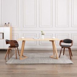 Sonata H Трапезни столове, 2 бр, извито дърво и сив текстил - Scaune de dining