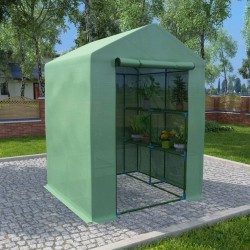 Sonata Парник с рафтове, стомана, 143x143x195 см - Construcții de exterior