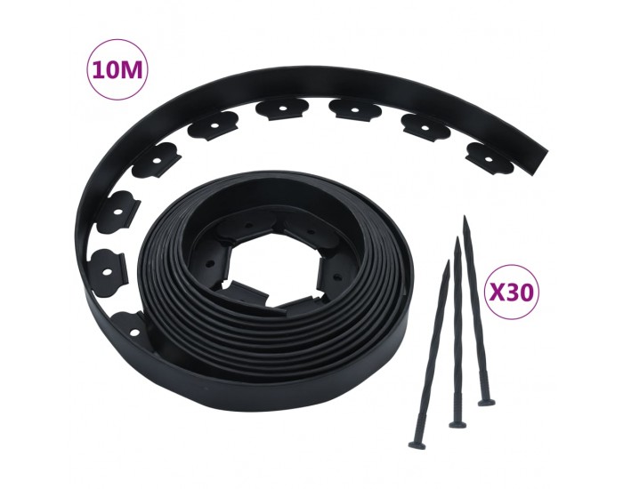 Sonata Гъвкав градински кант с 30 колчета, 10 м, 5 см