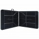 Sonata Сгъваема градинска маса черна 180x75x72 см HDPE имитация ратан