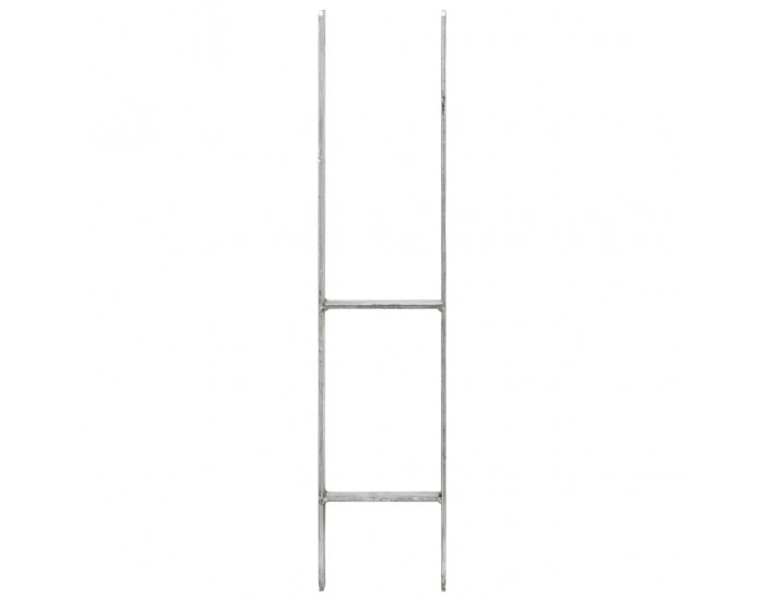 Sonata Оградни подпори 6 бр сребристи 12x6x60 см поцинкована стомана