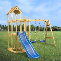 Sonata Детско съоръжение с пързалка и люлки, 285x305x226,5 см - Construcții de exterior