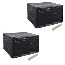 Sonata Калъфи за полиратанова градинска мебел 2 бр 8 капси 113x113 см - Accesorii