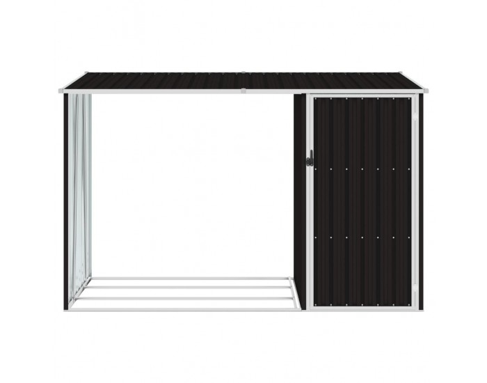 Sonata Градински навес кафяв 245x98x159 см поцинкована стомана