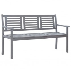 Sonata 3-местна градинска пейка, 150 cм, сива, евкалиптово дърво масив - Sonata H