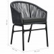 Sonata Градински столове, 2 бр, антрацит, PVC ратан
