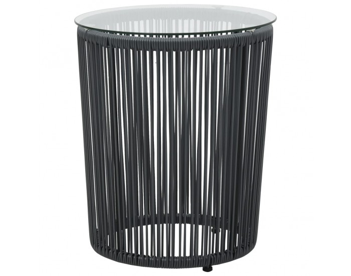 Sonata Бистро комплект с възглавници, 3 части, PVC, ратан, антрацит
