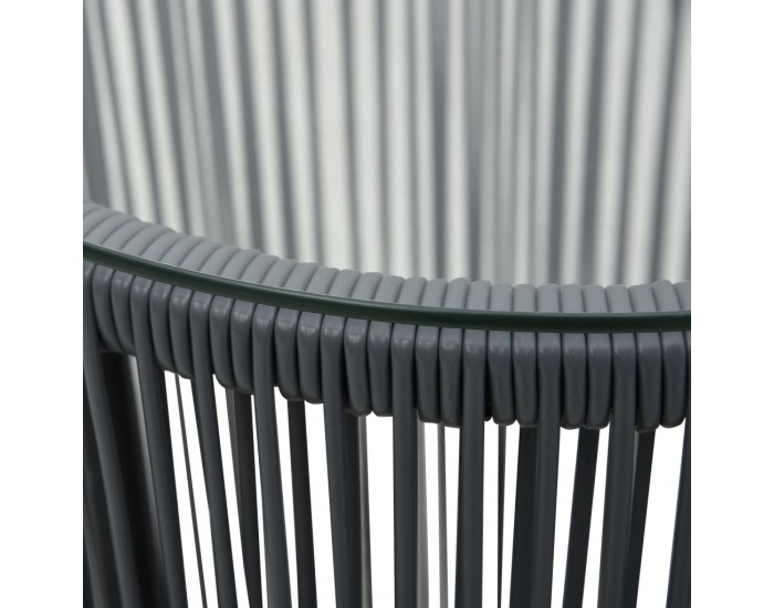 Sonata Бистро комплект с възглавници, 3 части, PVC, ратан, антрацит