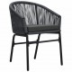 Sonata Бистро комплект с възглавници, 3 части, PVC, ратан, антрацит