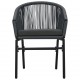 Sonata Бистро комплект с възглавници, 3 части, PVC, ратан, антрацит