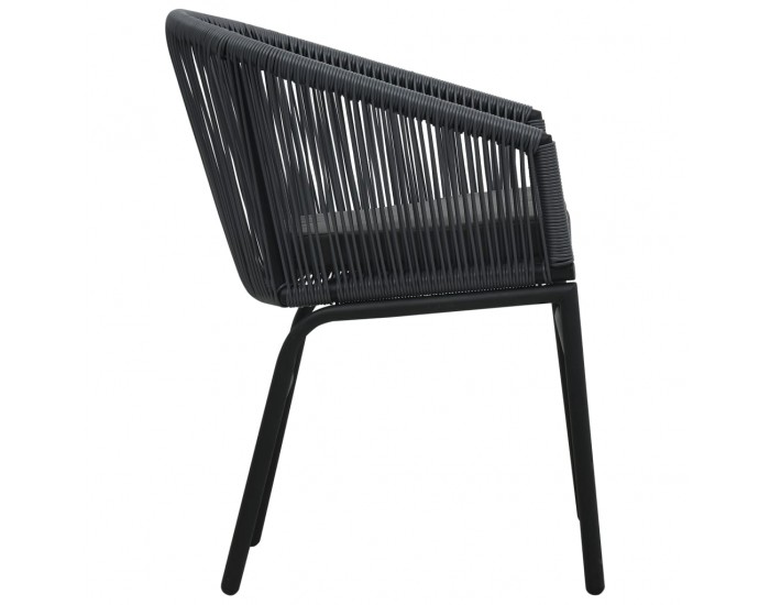 Sonata Бистро комплект с възглавници, 3 части, PVC, ратан, антрацит
