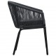 Sonata Бистро комплект с възглавници, 3 части, PVC, ратан, антрацит