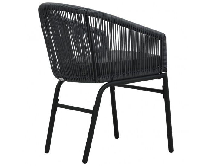 Sonata Бистро комплект с възглавници, 3 части, PVC, ратан, антрацит