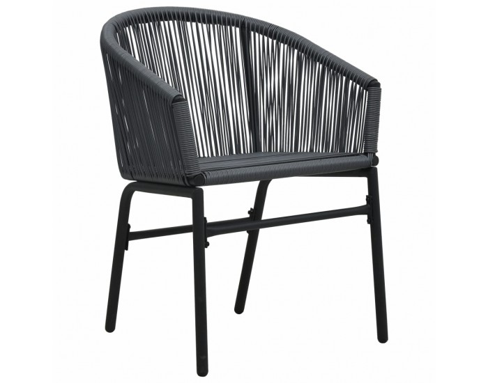 Sonata Бистро комплект с възглавници, 3 части, PVC, ратан, антрацит