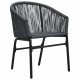 Sonata Бистро комплект с възглавници, 3 части, PVC, ратан, антрацит