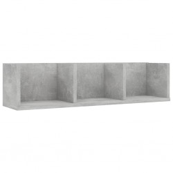 Sonata CD стенен рафт, бетонно сив, 75x18x18 см, ПДЧ - Living