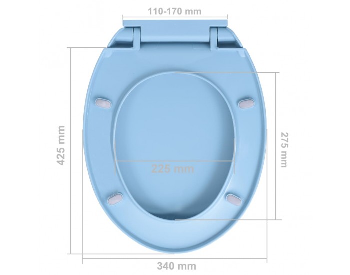 Sonata Тоалетна седалка плавно спускане бързо освобождаване синя овал