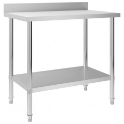 Sonata Кухненска работна маса с панел 100x60x93 см неръждаема стомана - Accesorii de bucătărie