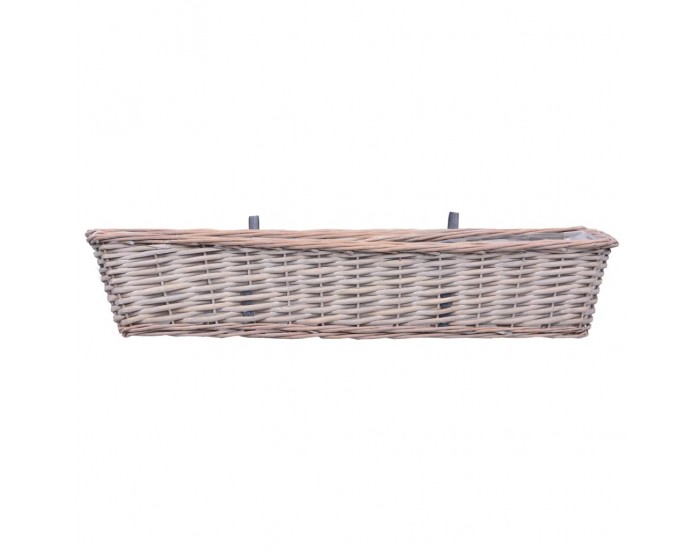 Sonata Балконски повдигнати лехи, 2 бр, 80x20x15 см, ракита, PE вложка