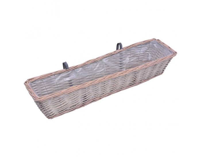 Sonata Балконски повдигнати лехи, 2 бр, 80x20x15 см, ракита, PE вложка